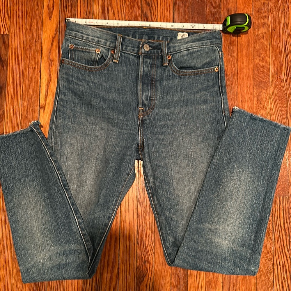 Levi’s Wedgie Premium Jeans Denim Light Medium Wash Straight 27 Ankle